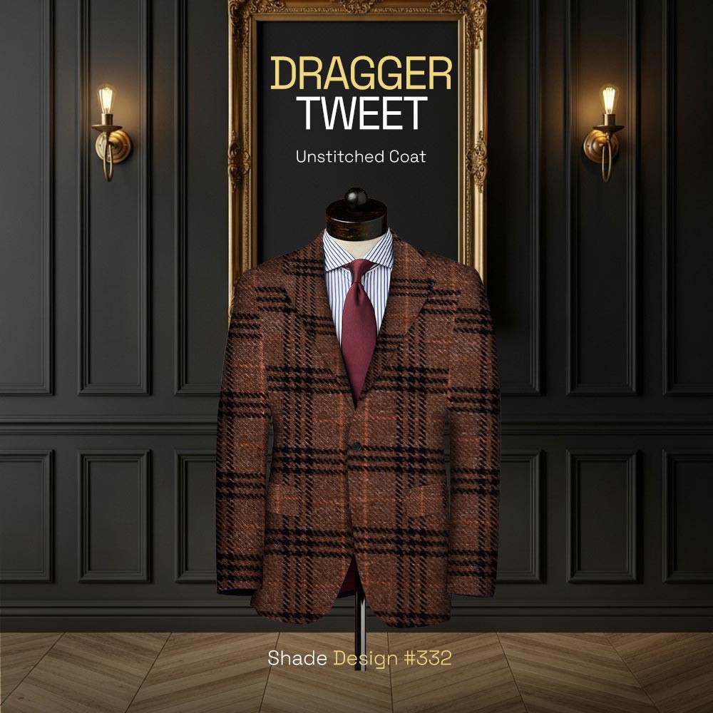 Royal Tweed Wool Unstitched Coat